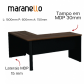 Mesa Angular - Pé Painel - MDP 30mm - 1500mm x 1500mm x 750mm